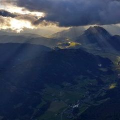 Flugwegposition um 15:43:00: Aufgenommen in der Nähe von Gemeinde Lassing bei Selzthal, Österreich in 2867 Meter